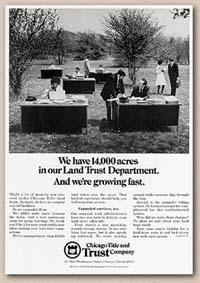 빈티지 시카고 타이틀 및 신탁 회사 잡지 광고